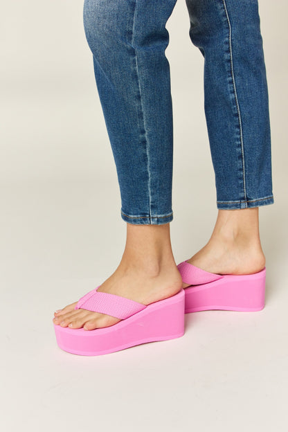 Platform Pink Wedge Sandals