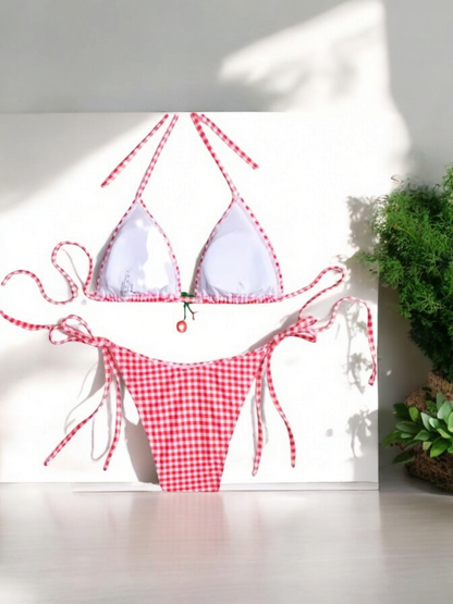 Red Gingham Bikini