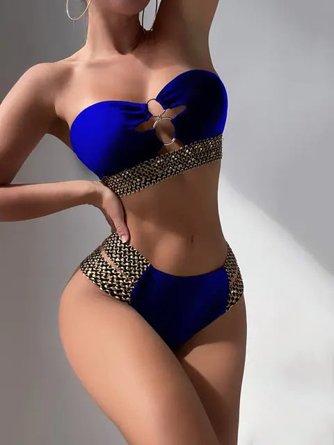 Sexy Strapless Bikini Bandeau Swimwear - summababe