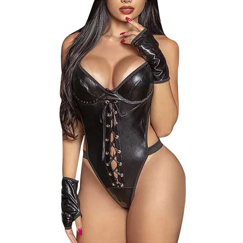 Latex Leather Sexy Lingerie - summababe