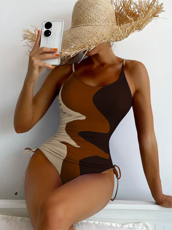 Unstoppable Style: The Colorblock Goddess Swimsuit is Priceless!" - summababe