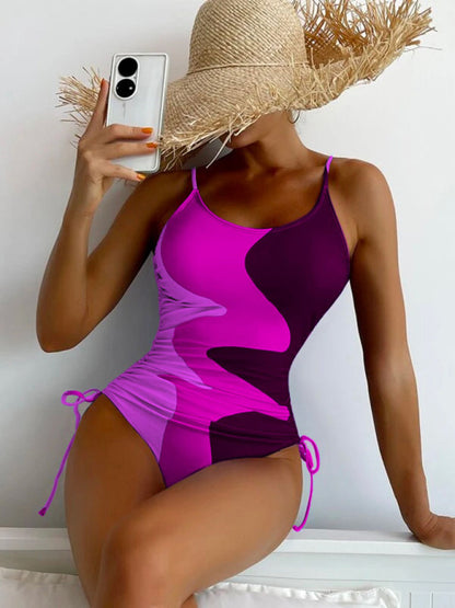 Unstoppable Style: The Colorblock Goddess Swimsuit is Priceless!" - summababe