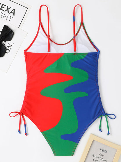 Unstoppable Style: The Colorblock Goddess Swimsuit is Priceless!" - summababe