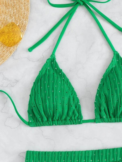 Vibrant & Chic: Ribbed Green Two-Piece Set" - summababe