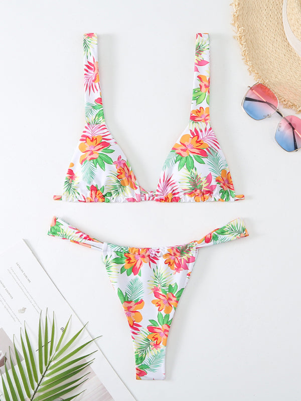 Women's printed sexy backless bikini - summababe