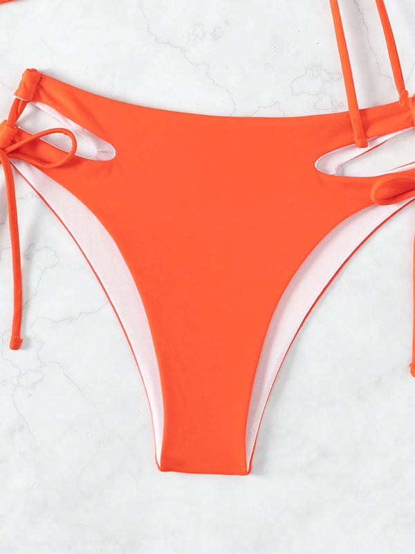 Sexy bikini three piece swimsuit beach tether bikini - summababe